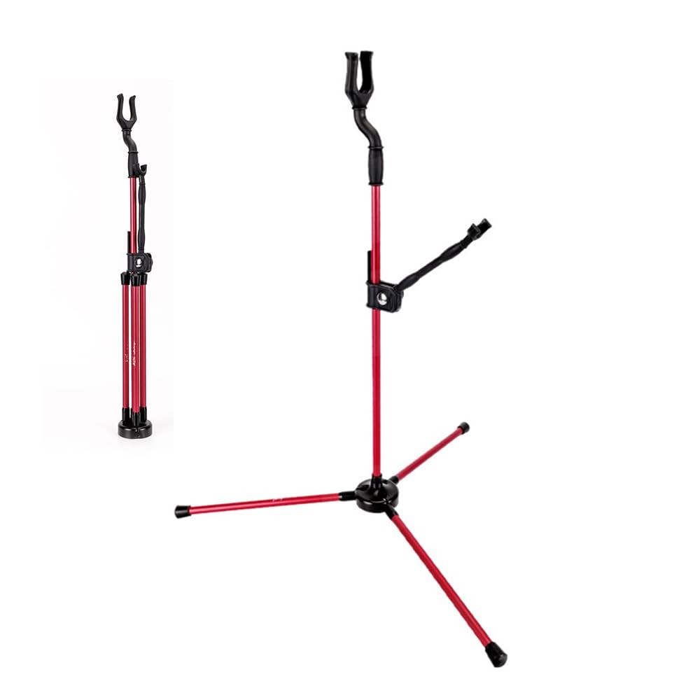Portable Archery Recurve Bow Stand, Foldable Aluminum Alloy Recurve Bow Holder