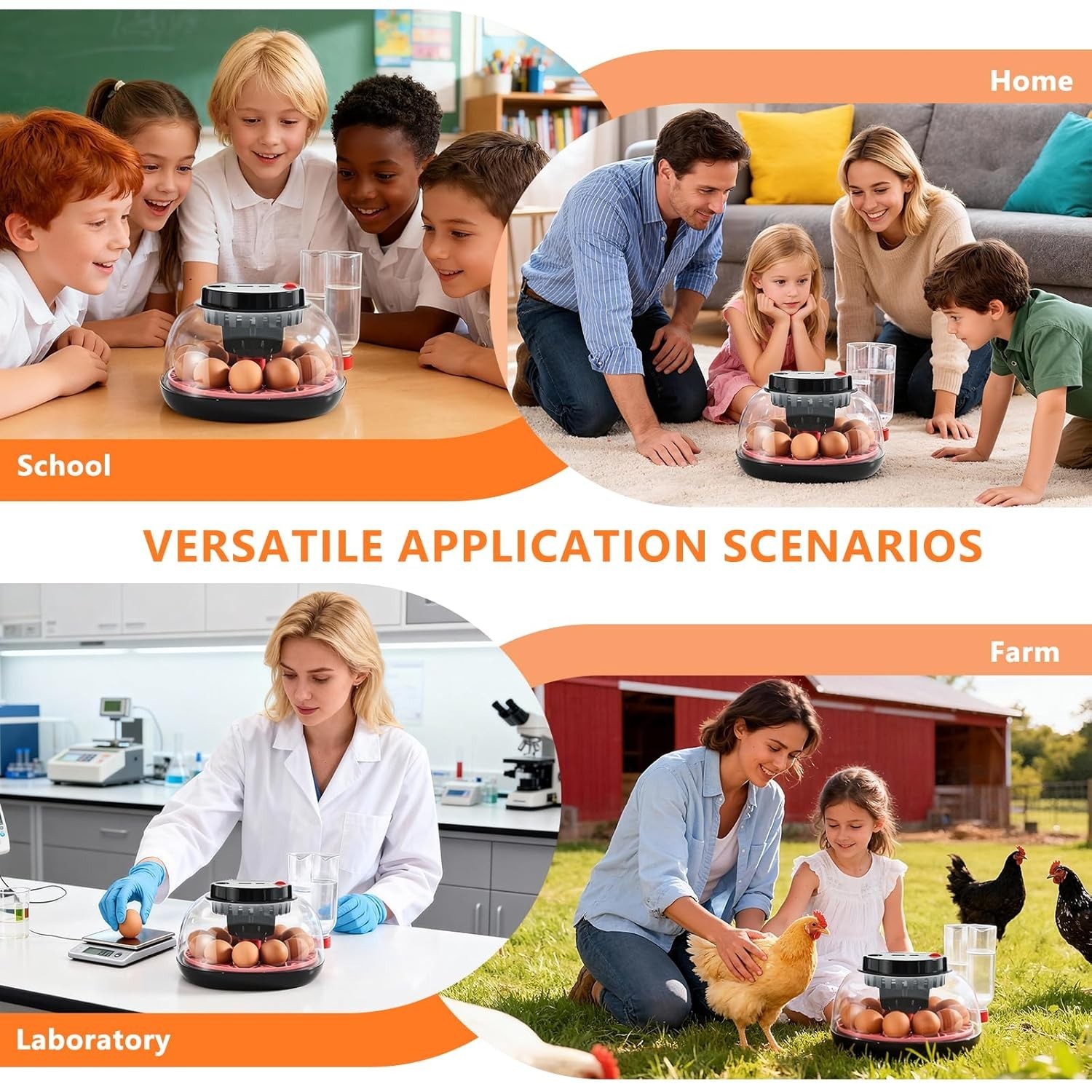 Incubators for Hatching Eggs - 12 Egg Capacity, Egg Incubator with Automatic