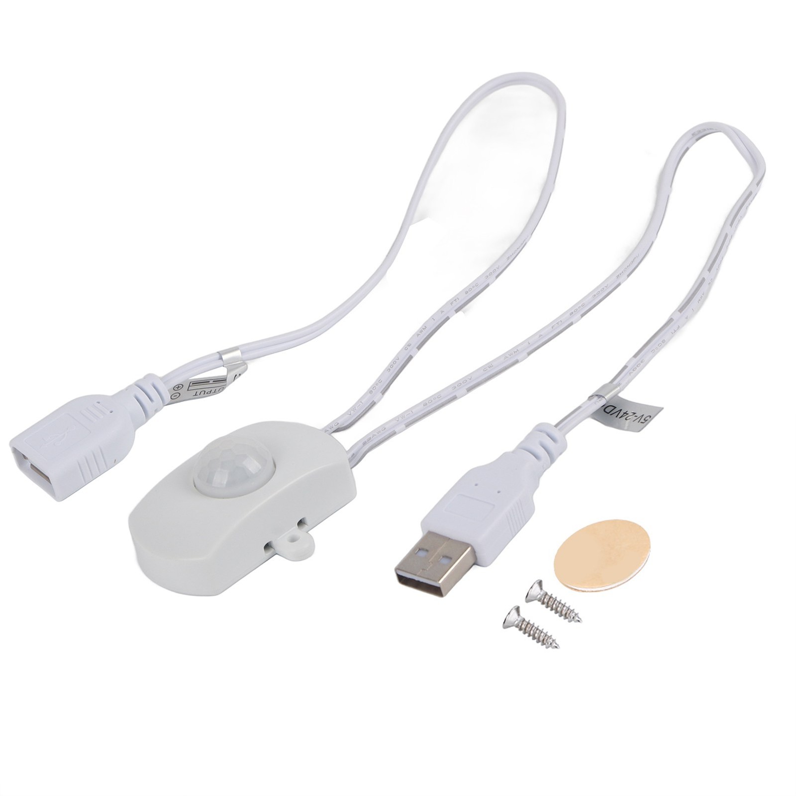 2A PIR Motion Sensor DC5-24V Automatic (USB Interface White)