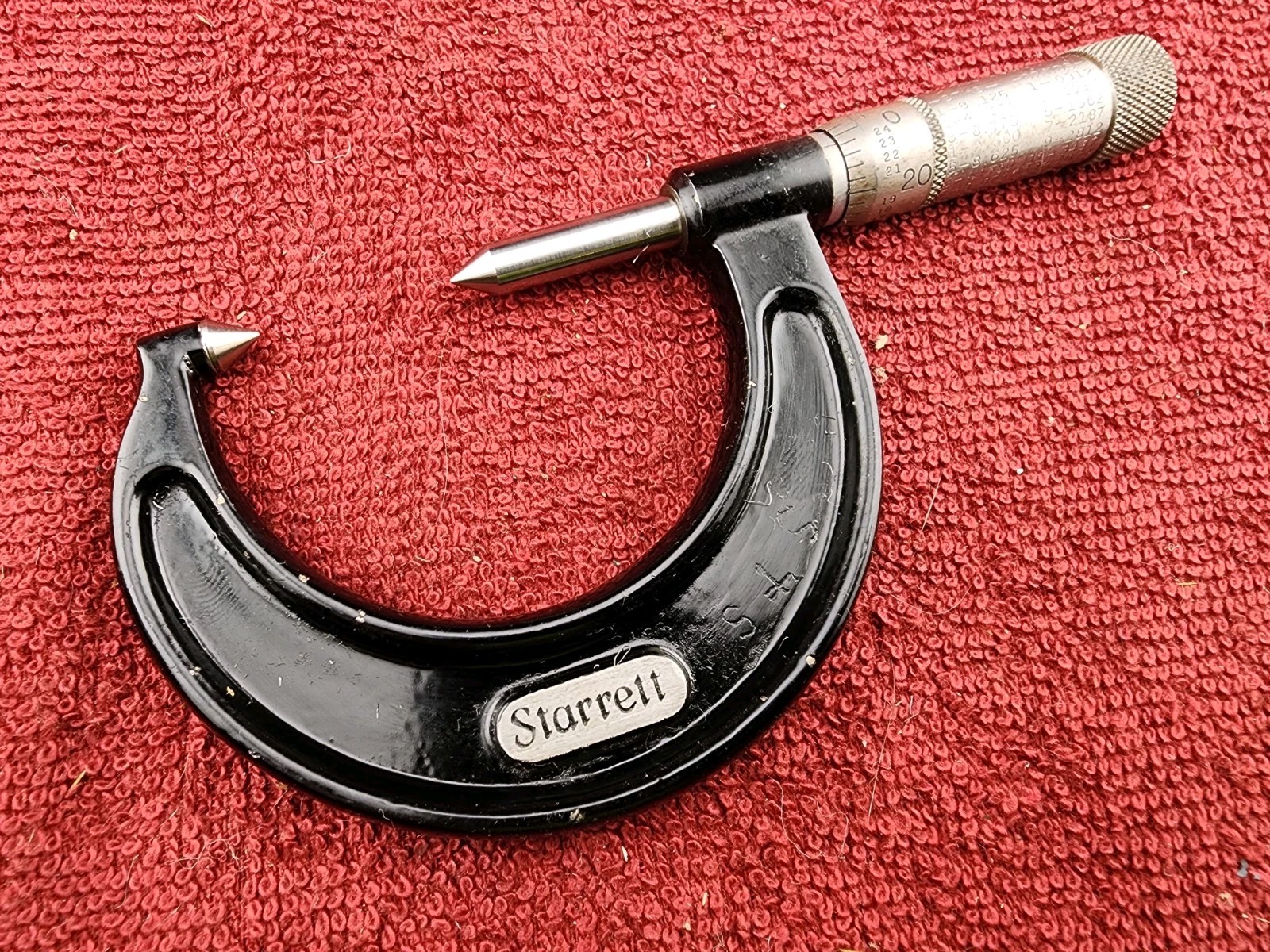 Starrett No. 210-B Screw Thread Micrometer 1-2" Mechanical 0.001 in