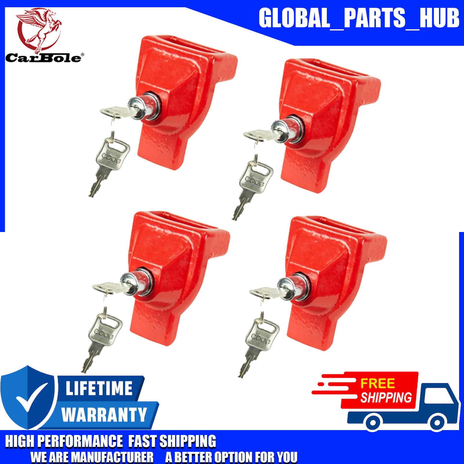 4Pack Glad Hand Locks–Durable Cast Iron Air Brake&Emergen Trailer Lock For Truck