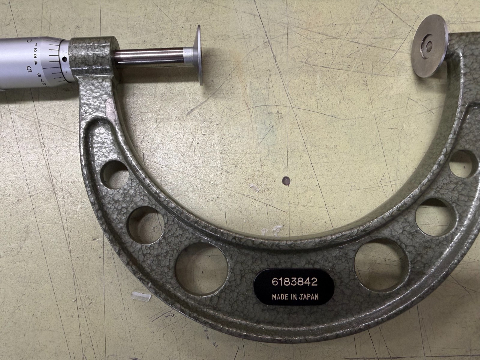 Mitutoyo 3-4" Disc Micrometer Made In Japan Very Nice Cond, With Case