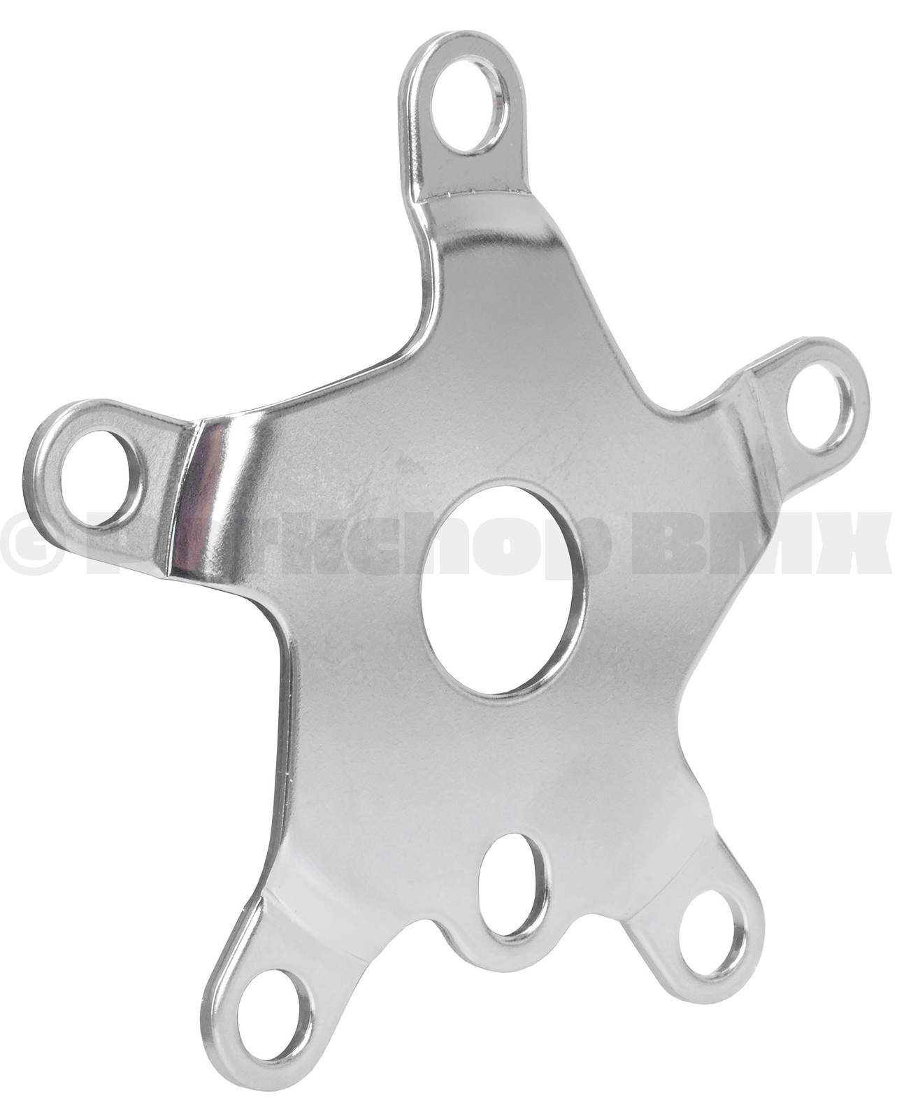 BMX bicycle chainring spider stamped steel 110mm bcd for one piece crank CHROME