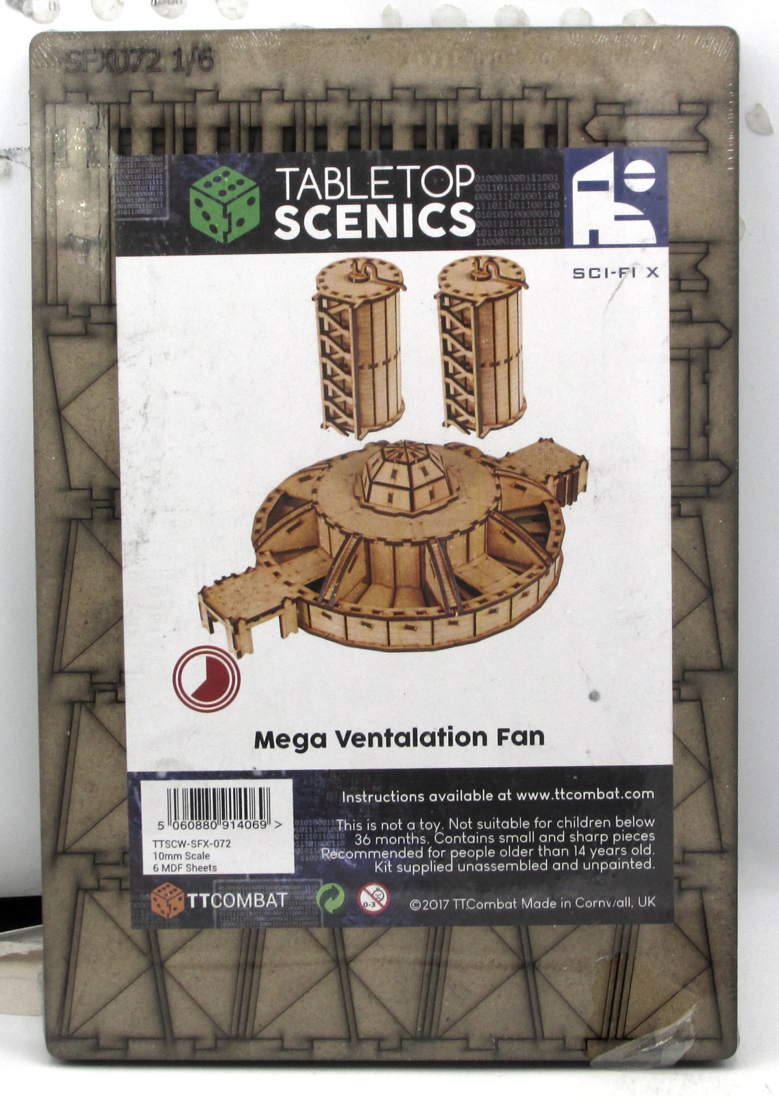 TTCombat TTSCW-SFX-072 Mega Ventilation Fan  (Sci-Fi X) 10mm Terrain Kit