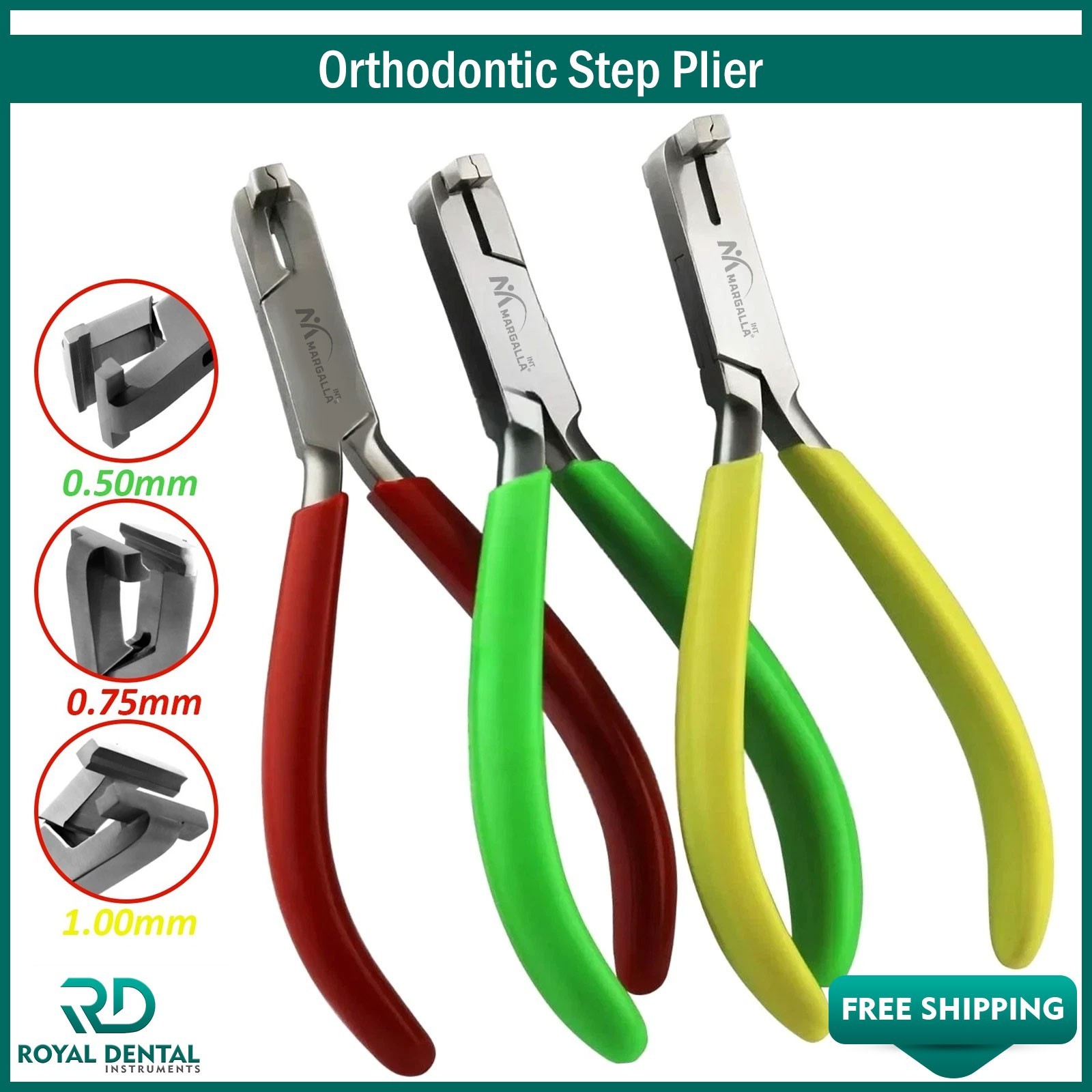 Dental Step Pliers Orthodontic Detailing Arch-wire Bending Forming 0.50 0.75 1mm