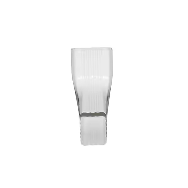 3 In. X 4 In. White Vinyl Downpipe - A/B Elbow Downspout Easy Attach