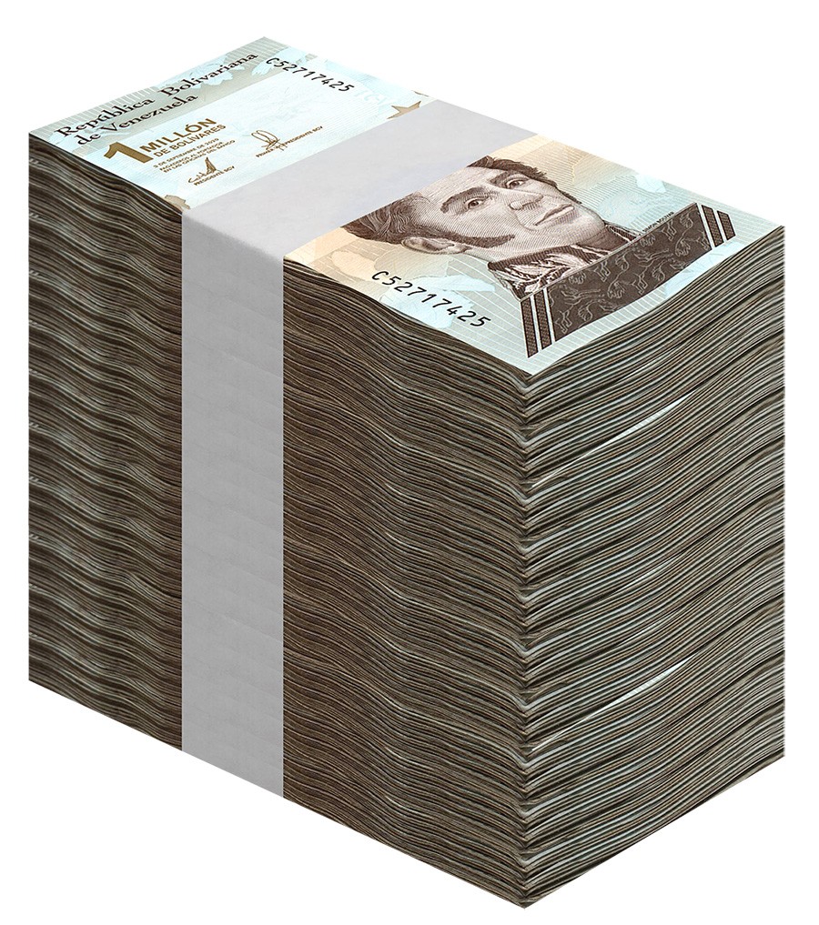 Venezuela 1 Million Bolivar Soberano 2020 USED 1000 Pieces Bundle!!