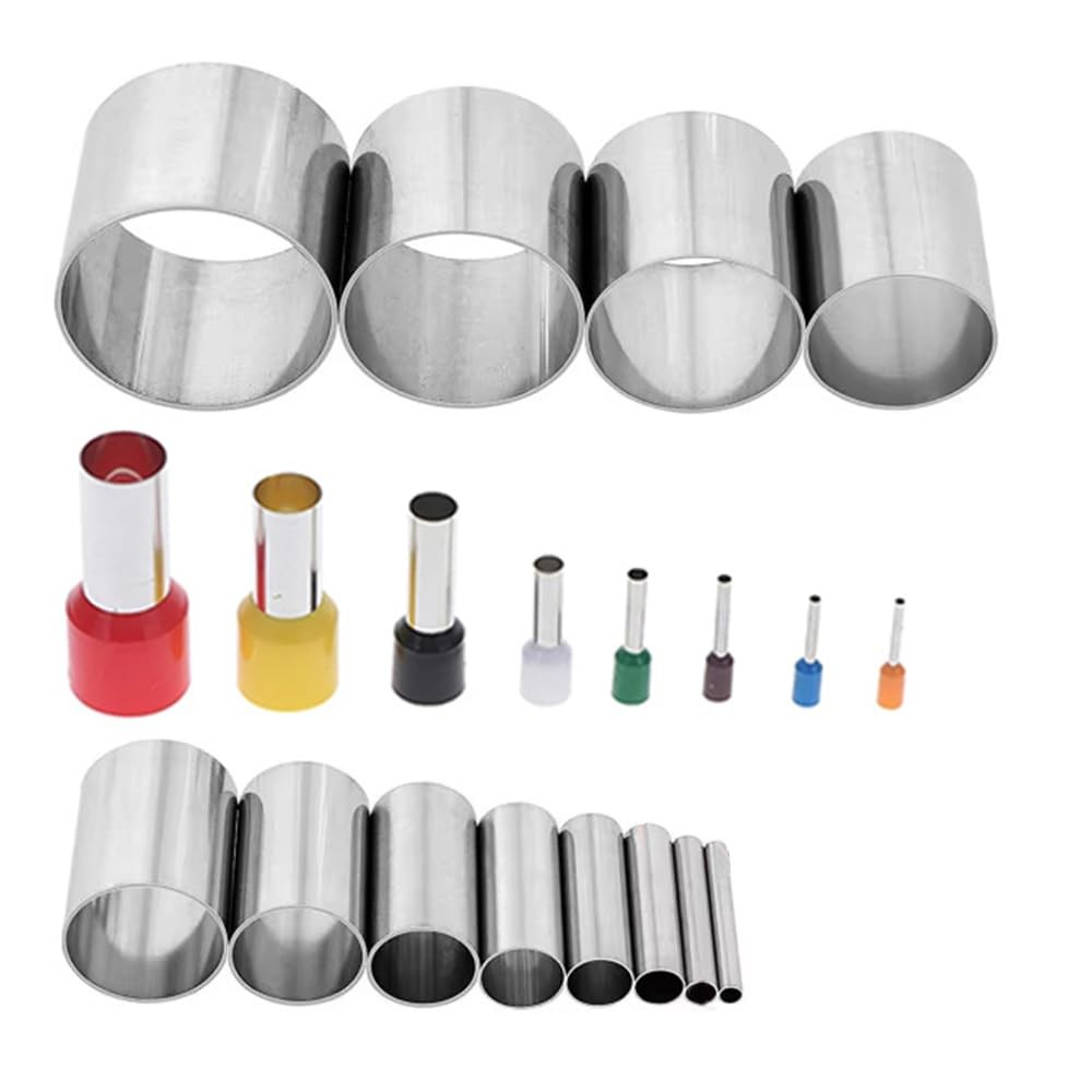 20PCS Stainless Steel Clay Cutter Round Circle Shape Ceramics Silver