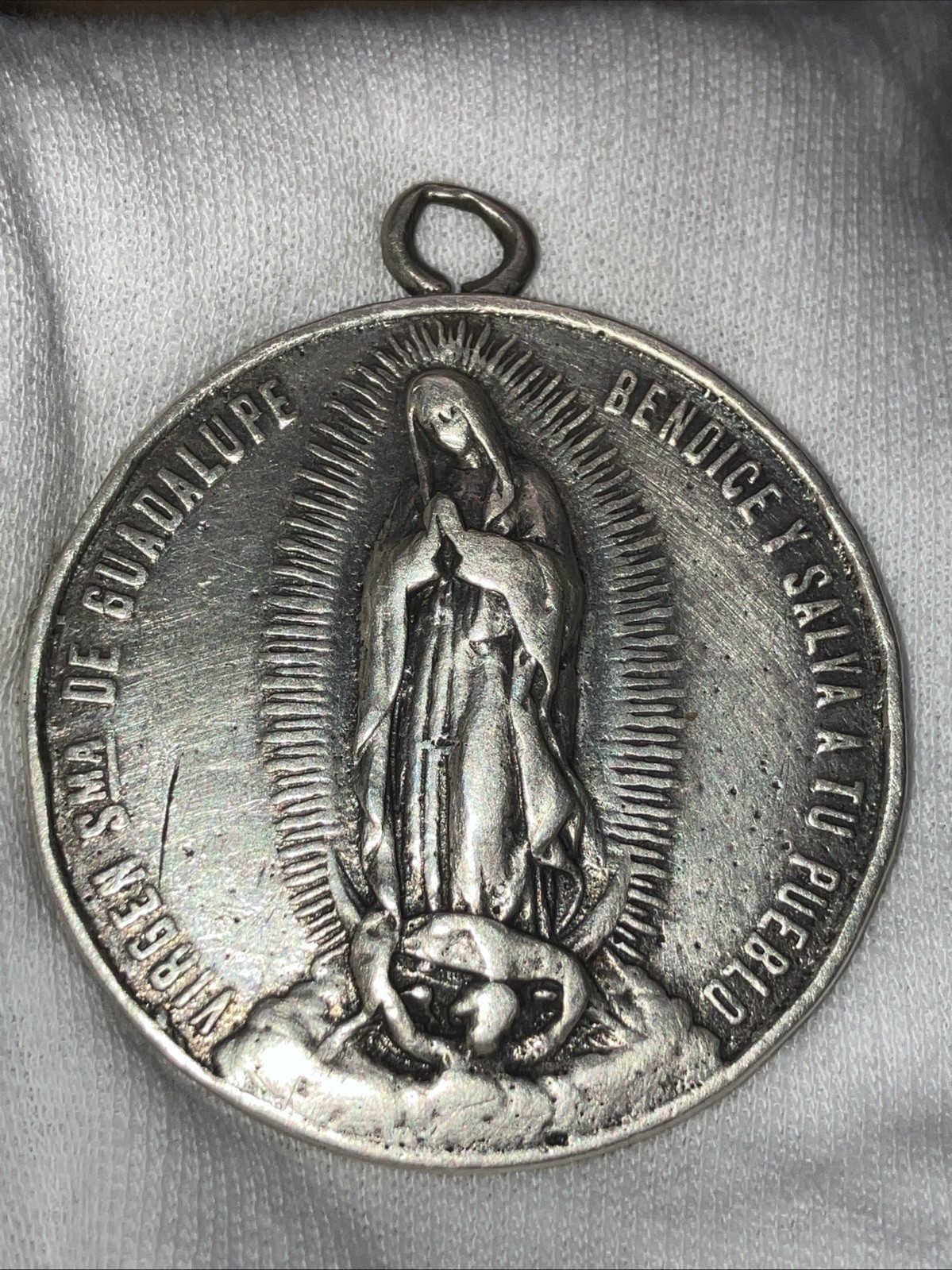 Mexico medal Guadalupe 1938 Grove P-199a Silver grove medal 49mm