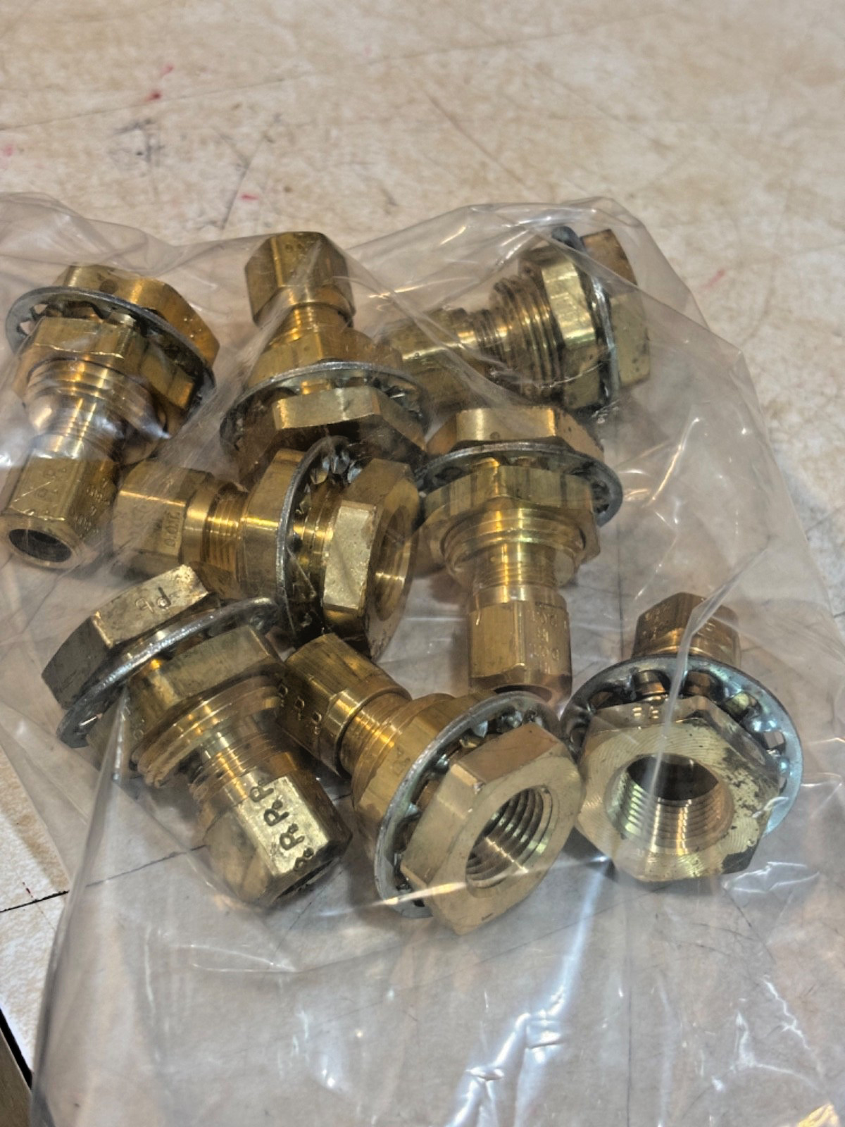 8 NEW TPHD 3/8 Inch Bulkhead Fitting Type 4 #09-0508905 (K3)