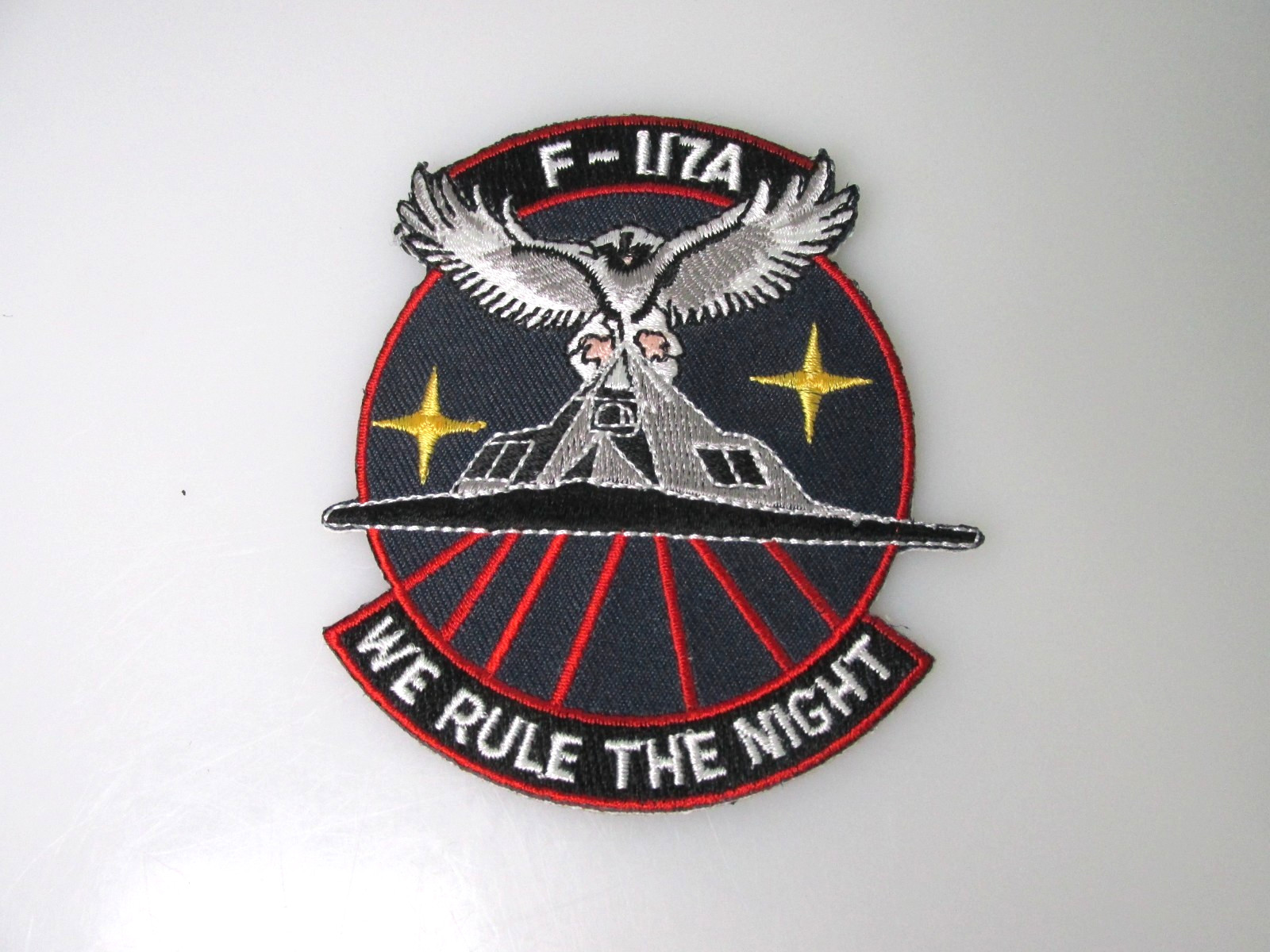 US Air Force Stealth Bomber F-117A Squadron Patch Desert Storm WE RULE THE NIGHT