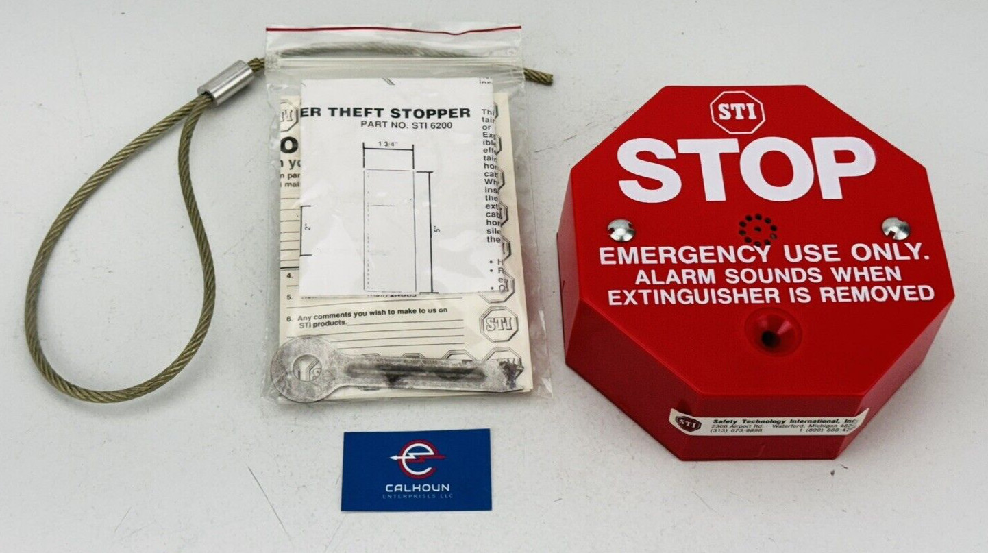 Safety Technology International STI-6200  STOP Theft Stopper Alarm *WARRANTY*
