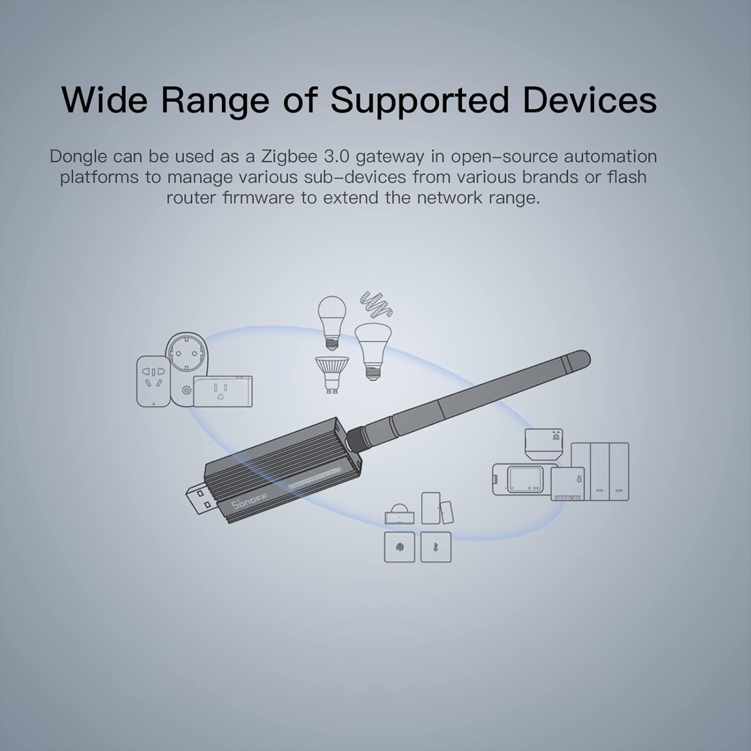 SONOFF Zigbee USB Dongle Plus Gateway for Home Assistant, IoBroker, Zigbee2MQTT