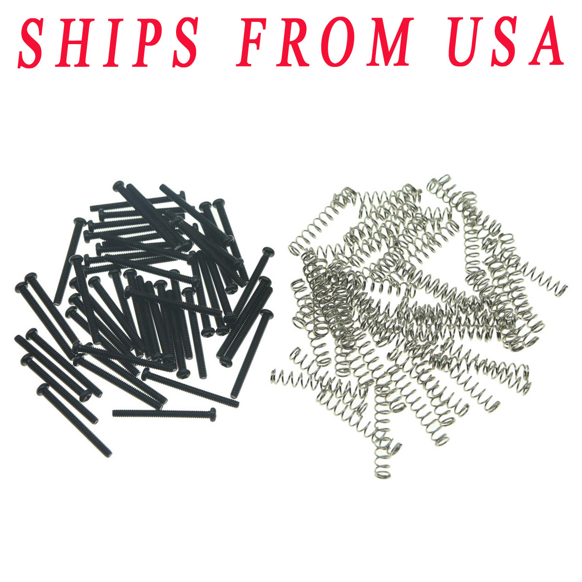 KAISH 50x USA Humbucker Pickup Height Screws Springs for Gibson/Dimarzio