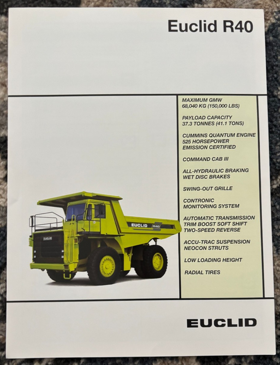 Euclid R40 Mining Truck Brochure AMIL25