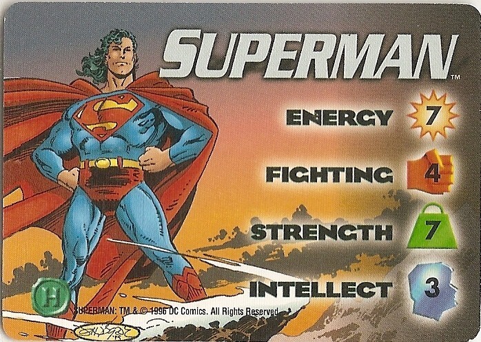 Marvel OVERPOWER Superman character - Rare - DC Batman Superman
