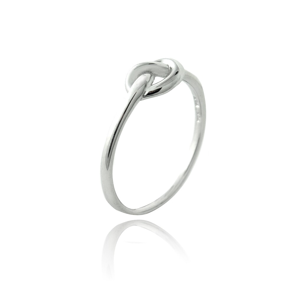 Sterling Silver Polished Love Knot Ring, Size 10
