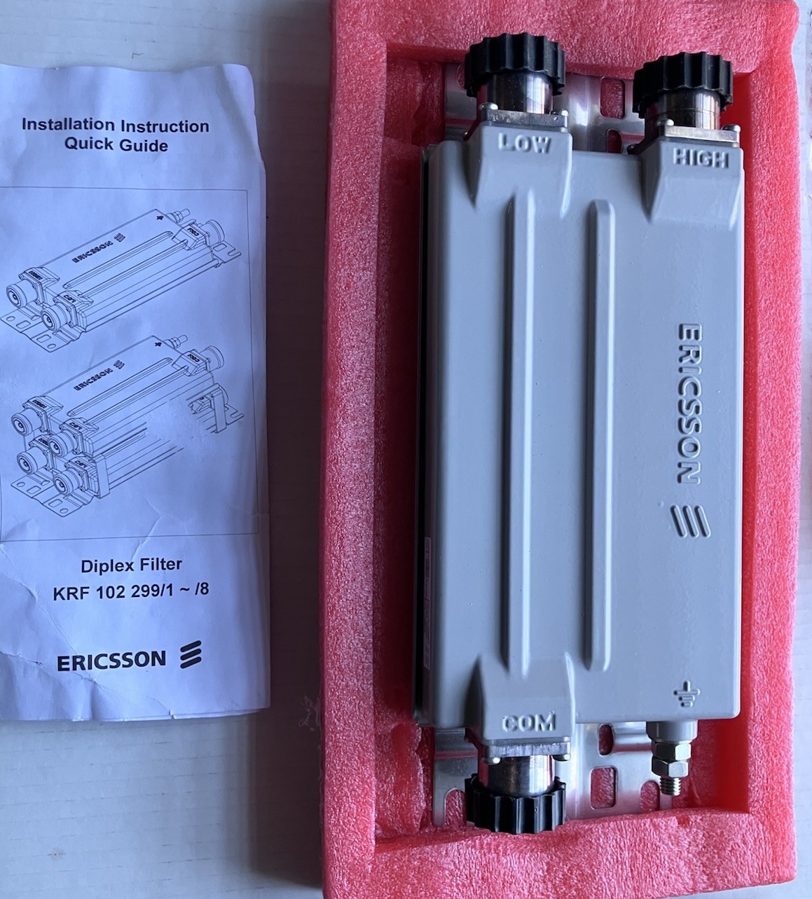 📶 Ericsson KRF 102 299/5 3R Diplex Filter IP67 NEW NoB Diplexer W/instuction