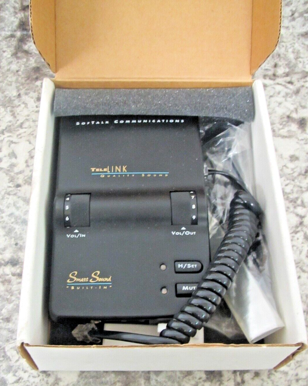 SOFTALK COMMUNICATIONS TELELINK 80100 STC HEADSET AMPLIFIER NOS FREE SHIPPING