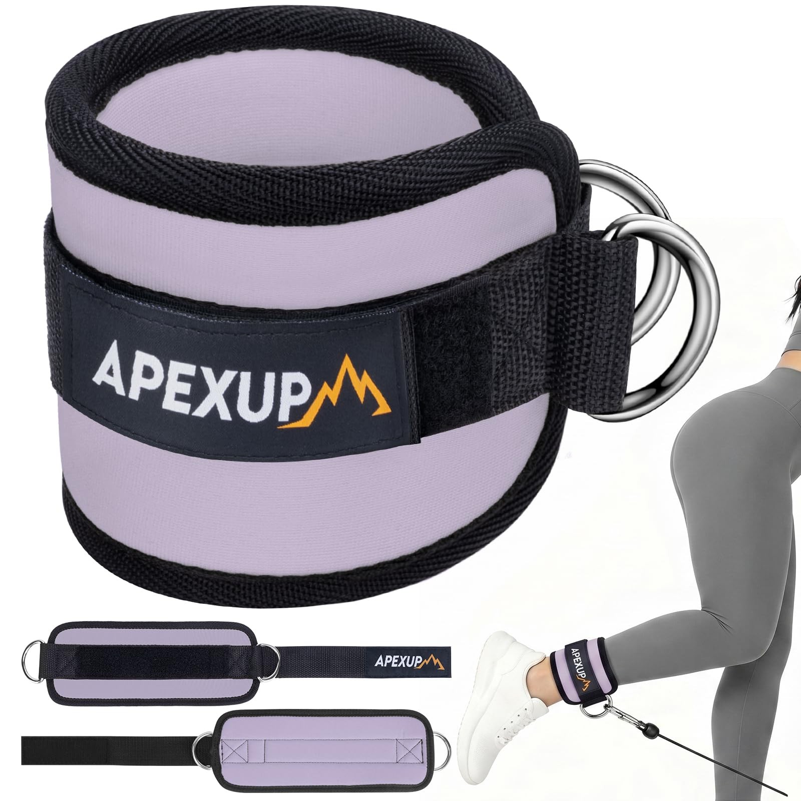 Ankle Strap for Cable Machine, Ankle Resistance Bands, Cable Kick Back Ankle ...