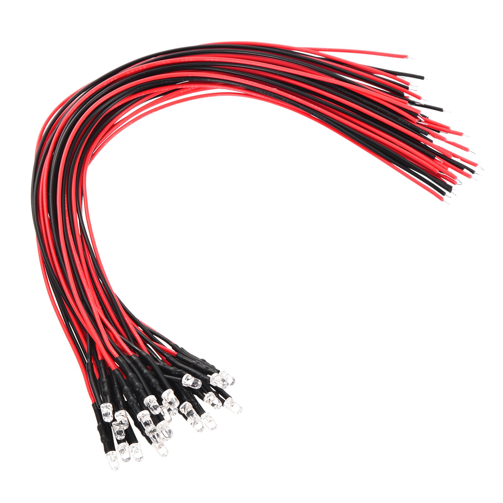 20Pcs 3mm LED Diode Light 3V DC Pure White Light