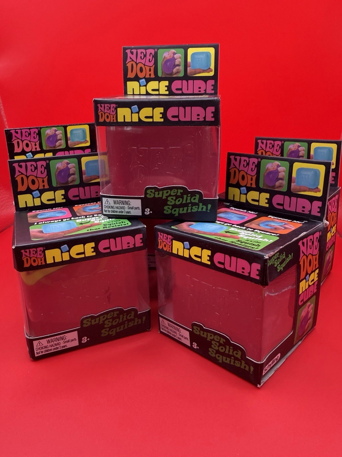 Nee Doh Nice Cube - Super Solid Squish! (pink ) - Brand New/Factory Sealed
