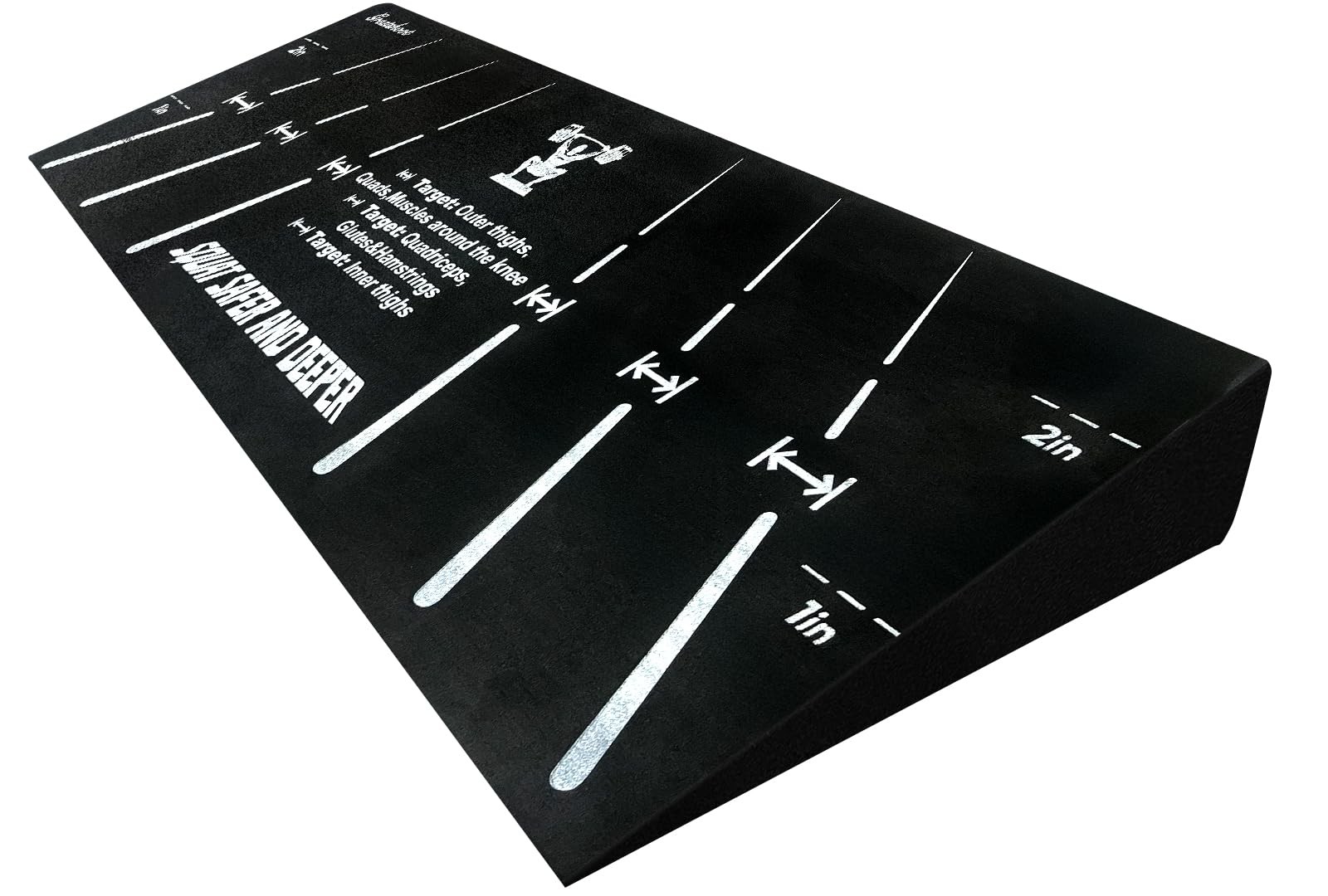 Squat Wedge Block, Professional -Piece Heel Elevated Slant Board for All-Posi...
