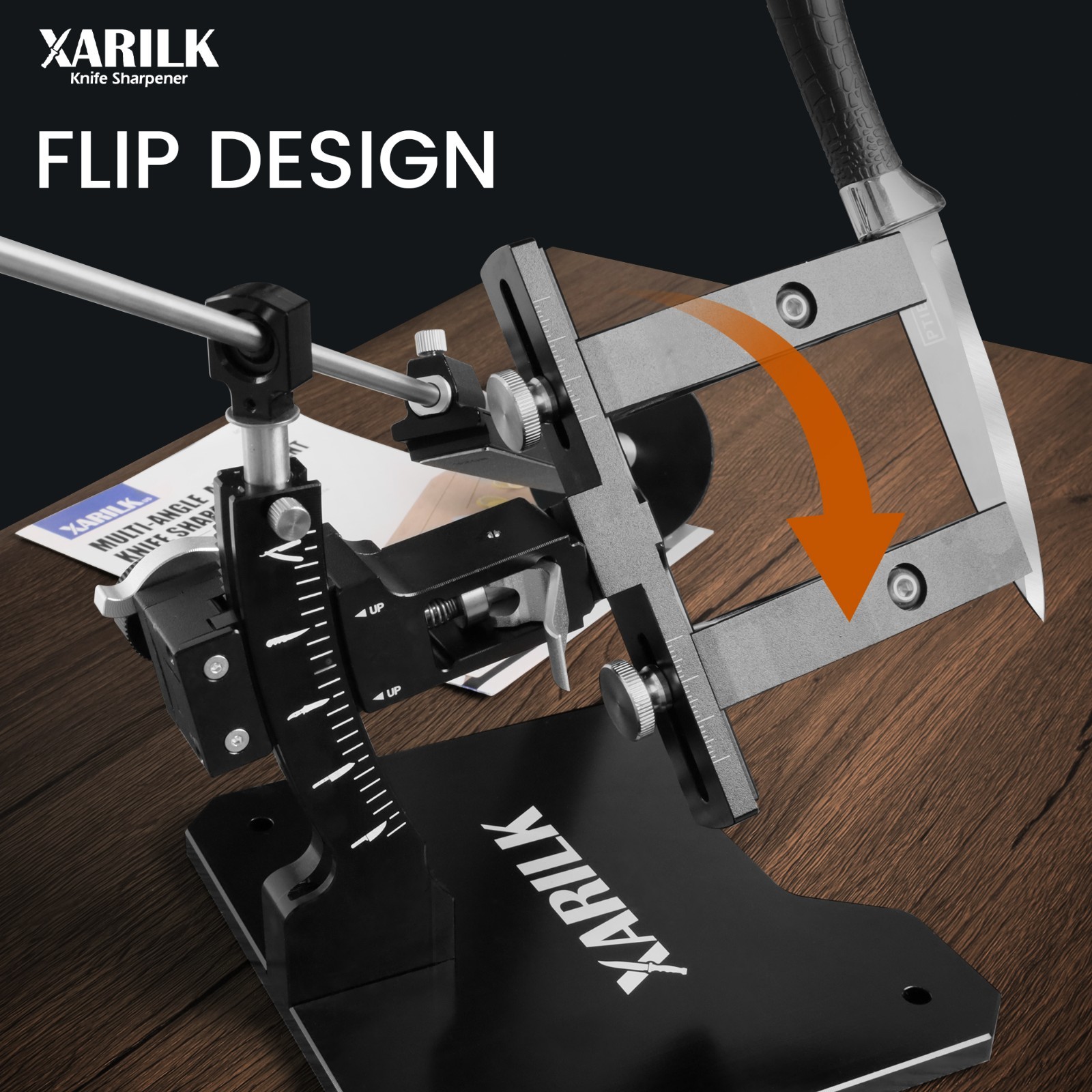 XARILK GEN3 Guided Knife Sharpening System W/Hard Carrying Case，Portable storage