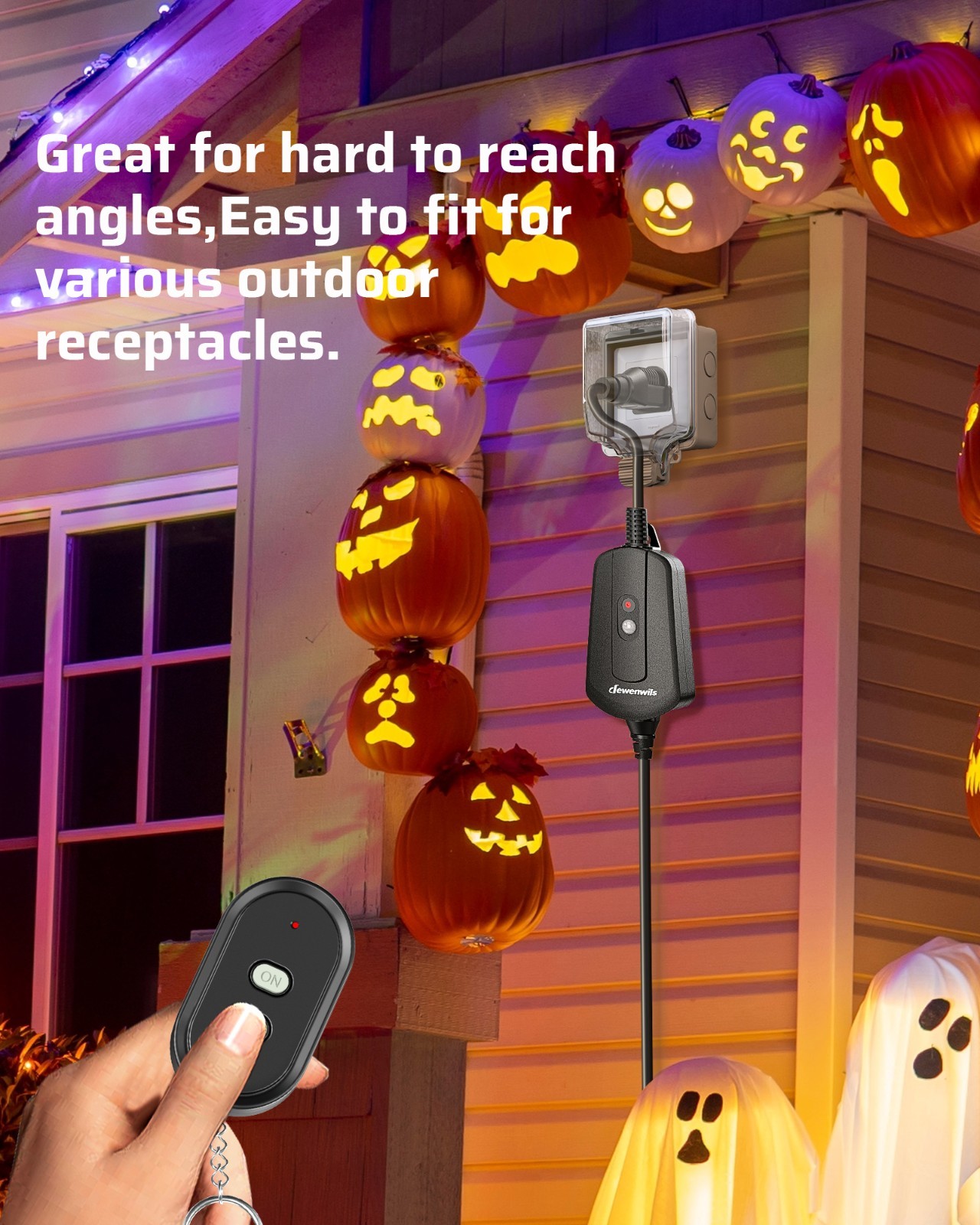 DEWENWILS Outdoor Wireless Remote Control Outlet, Remote Controlled Light Switch