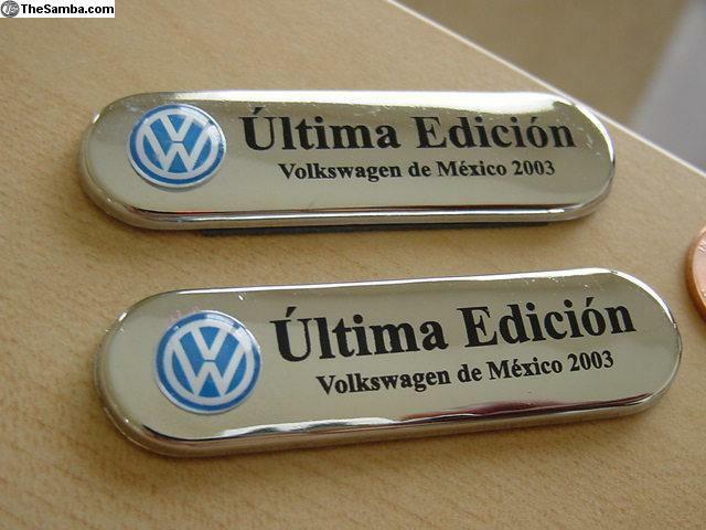 Bug Beetle "ultima Edicion" Emblems Pair