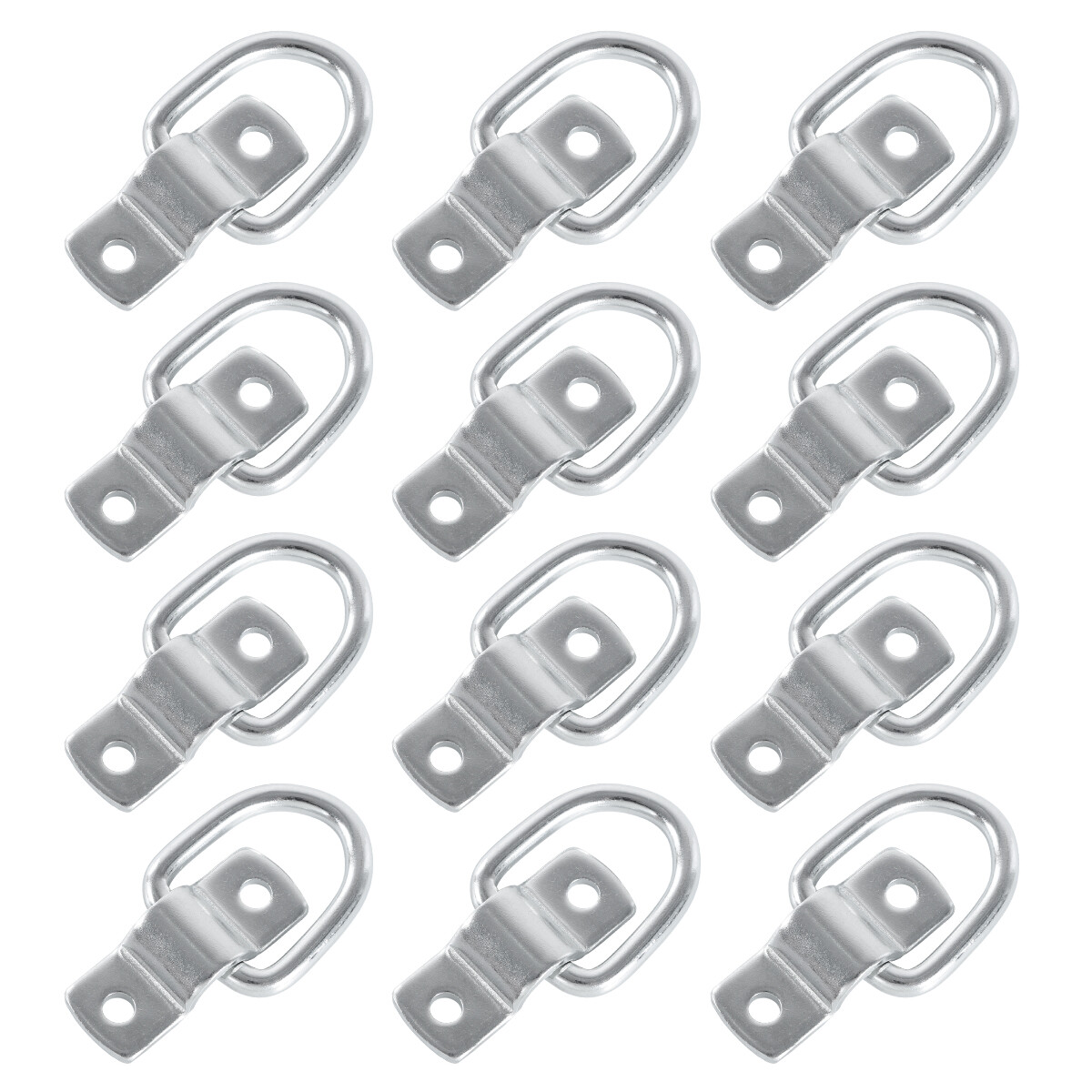 12PCS/SET D Ring Tie Down 1/4" Truck Car Trailer Tie Down Strap Chain Rope Rings