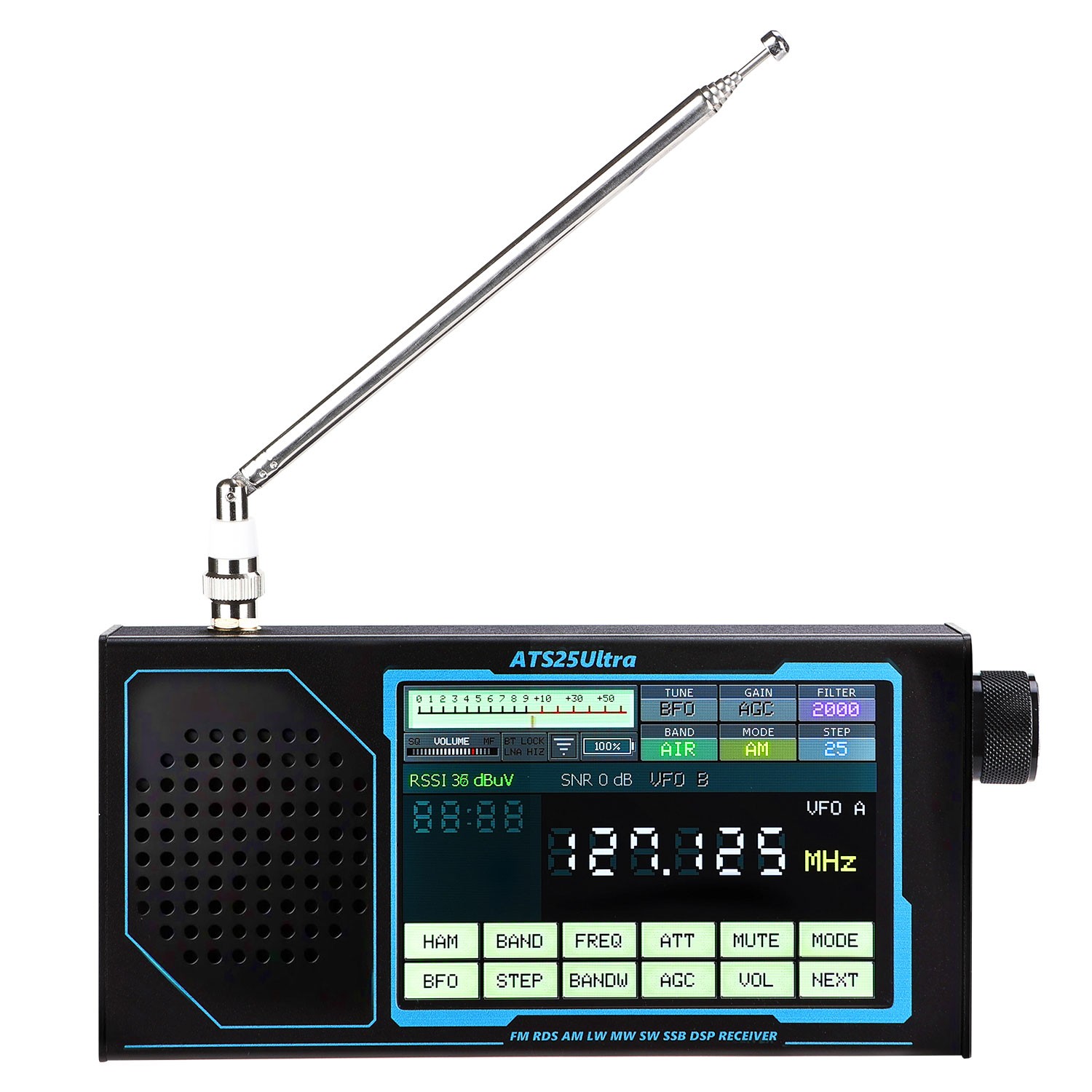 HamGeek ATS25 ULTRA FM SW SSB MW LW AIR SDR Receiver Support Bluetooth WiFi 4"