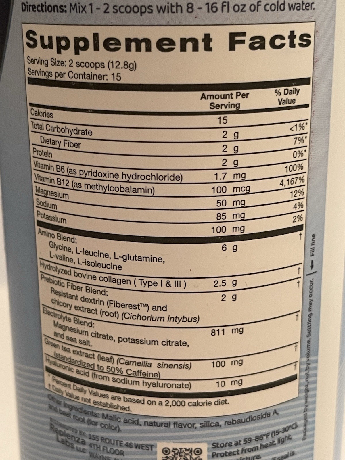 2x Replenza Mixed Berry Electrolyte Mix Zero Sugar 6.8oz Powder EXP 8/2026