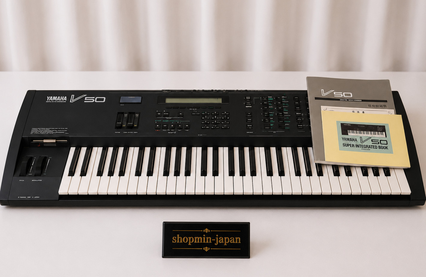 Yamaha V50 FM Synthesizer Workstation 61-Key w/ Manual Demo Disk from Japan