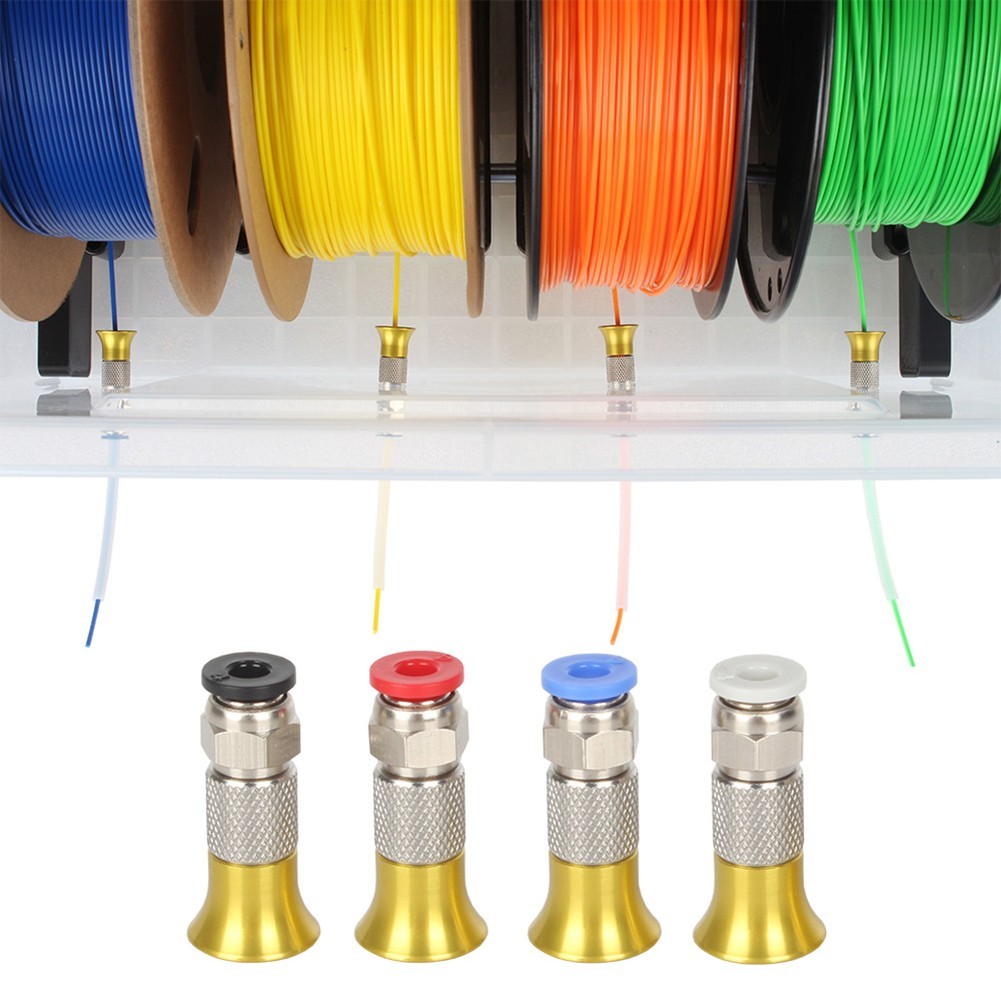 For 3D Printer Filament Dryer Box Quick Connector with Nut for 4 2 5mm Tubing