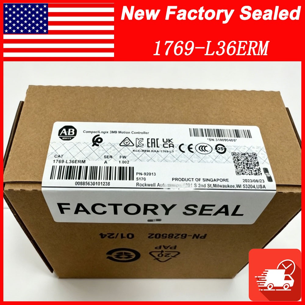 New Factory Sealed AB 1769-L36ERM SER A CompactLogix 3MB Motion Controller PLC