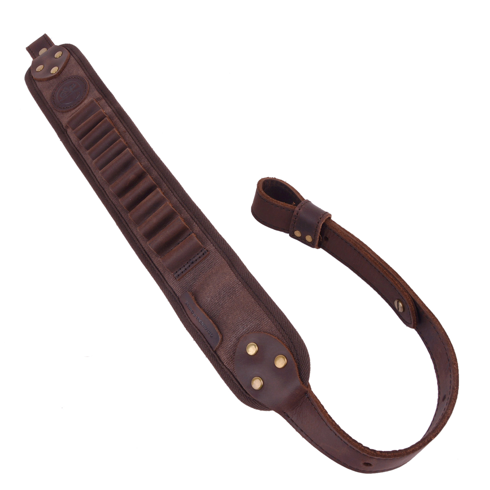 Leather Canvas Rifle Sling Shotgun Shell Slots Straps For .30/30 .308 12GA .22LR