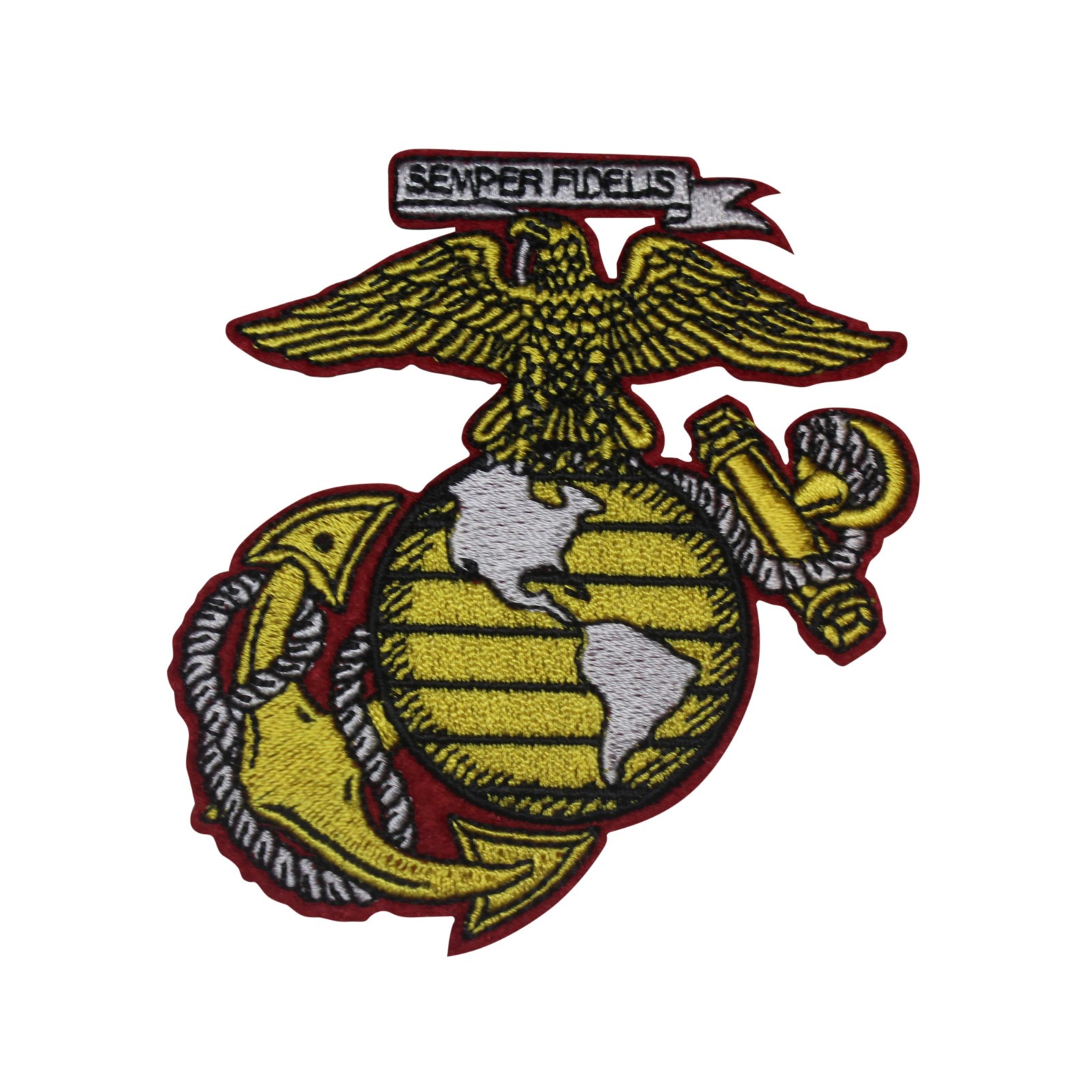 3 Inch US Marines Globe and Anchor Iron On Patch - EGA Eagle Globe Anchor  67-U