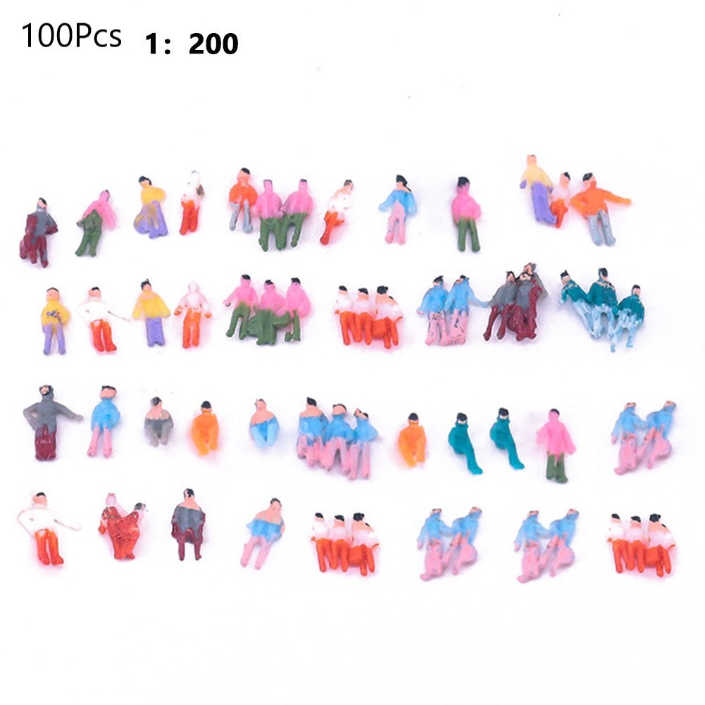 Painted Figures Miniature Passerby 1:200 Scale Color Model People Standing