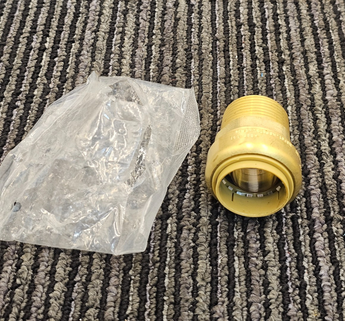 (QTY 2) Ailun ASSE 1061: Push Bite Adapter 1" x 1" NSF61.NSF372.NSF14