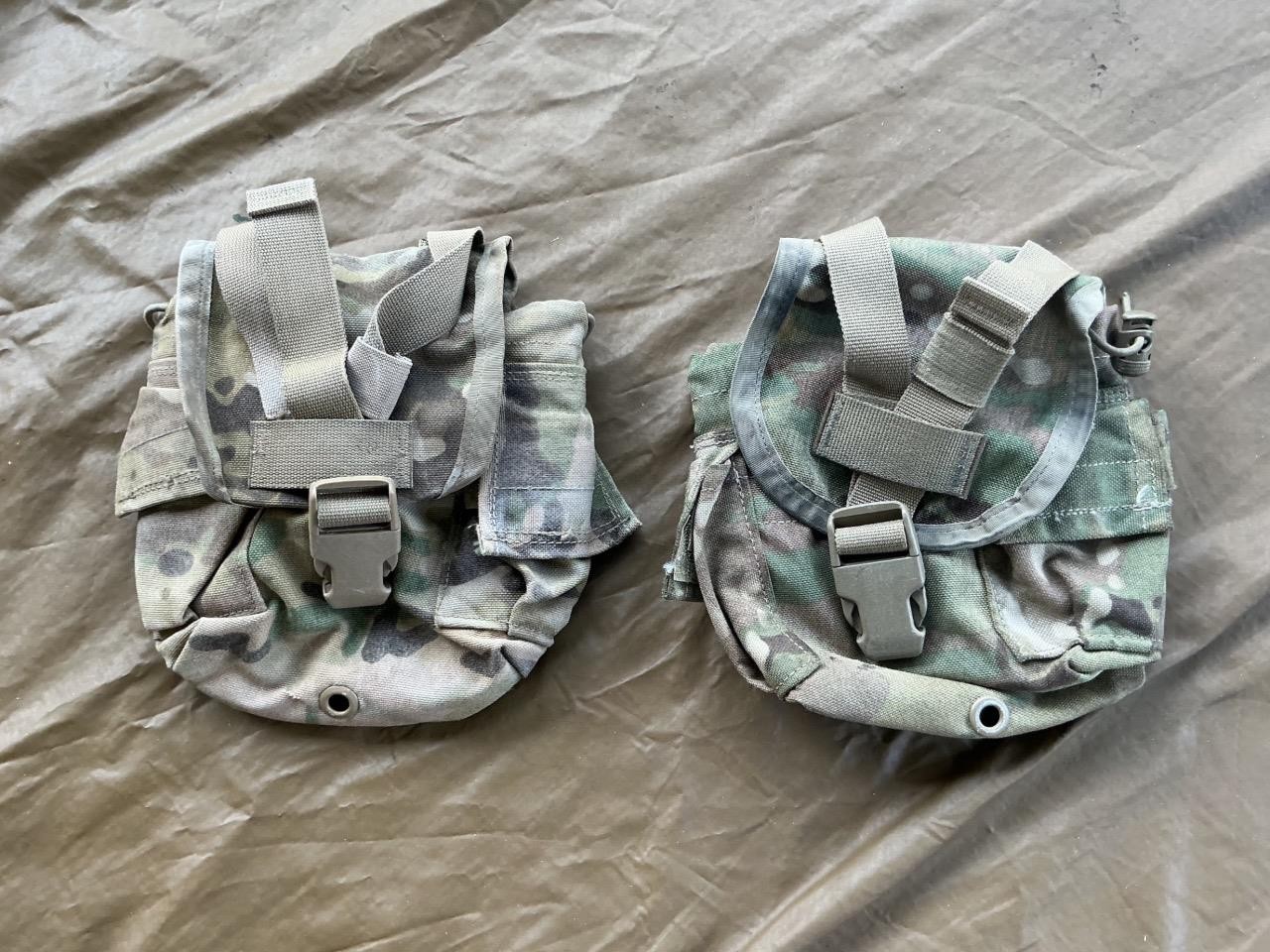 2 Lot Army Military Surplus Multicam OCP Camo Utility GP Water Canteen Pouch GI