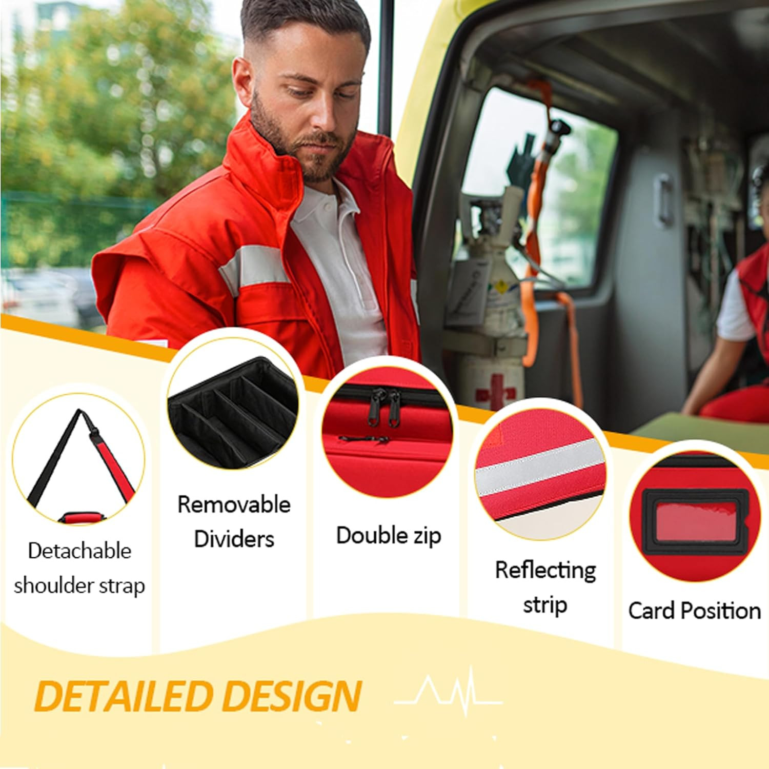 Medical Bag,First Aid Bag,First Responder Bag for Trauma,Emergency Medical Bag O