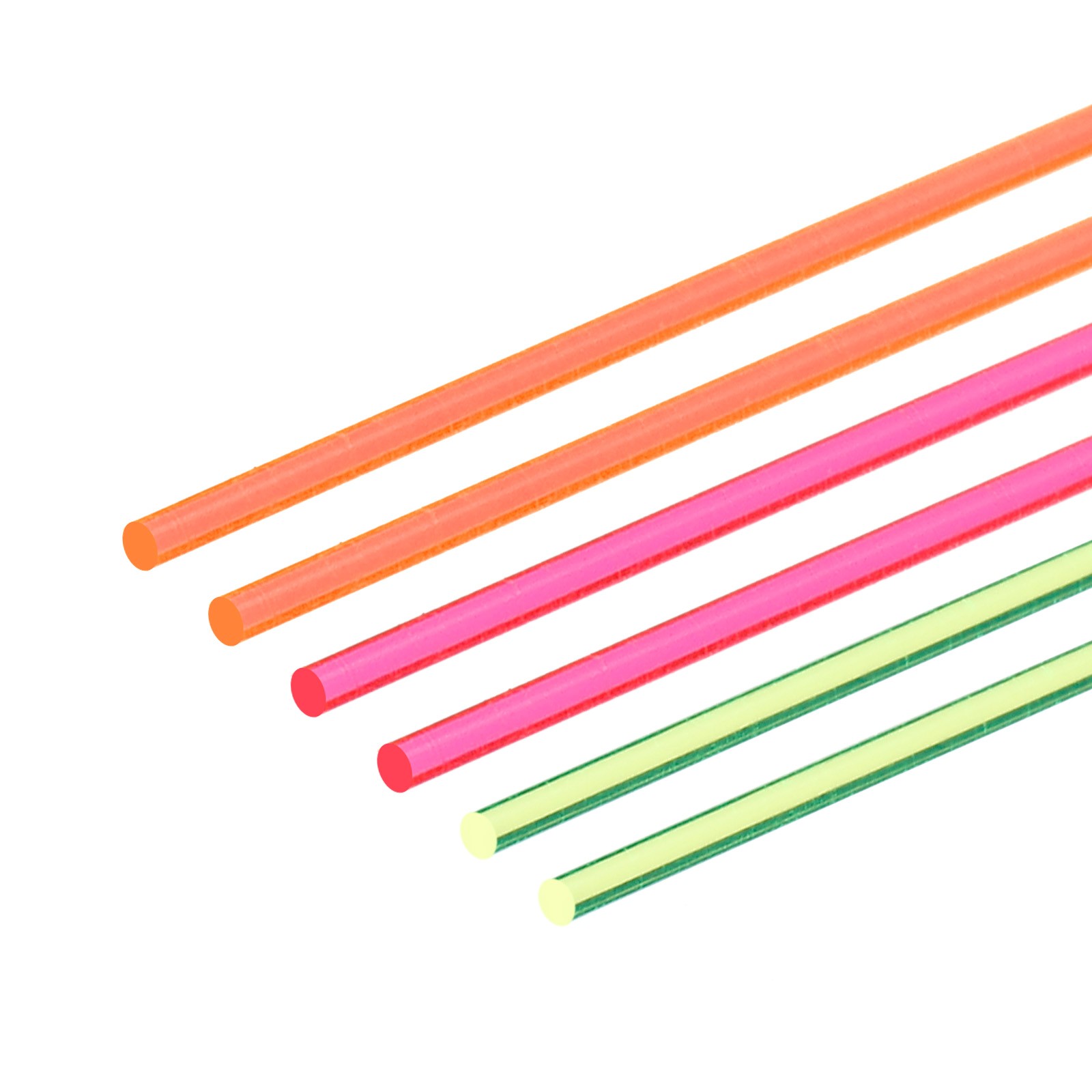 Replacement fiber optics viewfinder rods, 6pcs 1mmx25cm PMMA red green orange