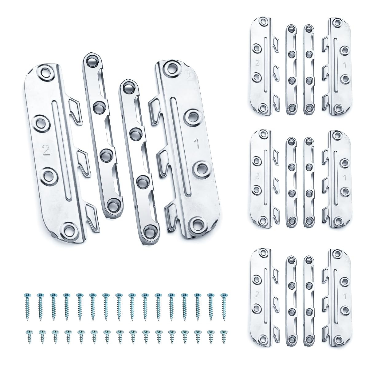 71425-P2 Surface Mounted Bed Rail Brackets, Bed Frame Fasteners Hardware with...