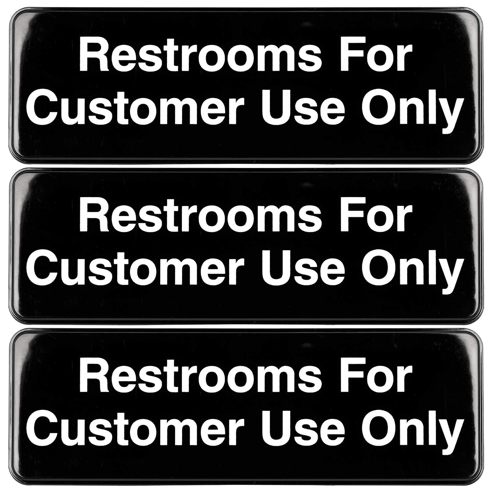 Excello Global Products Restrooms for Customer Use Sign: Easy to Mount Inform...