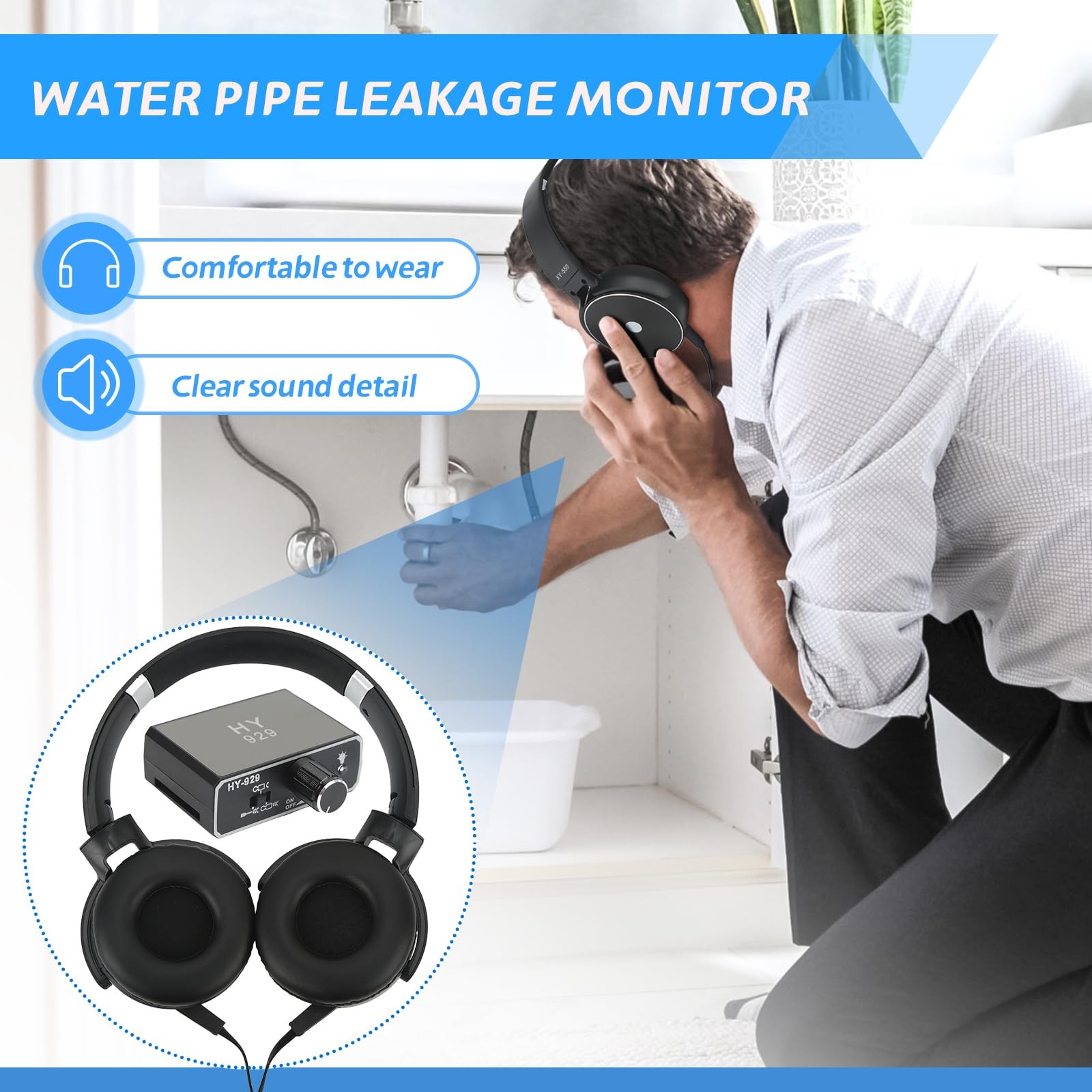 Water Leakage Detection, Underground Leak Detector, High US Plug 110V