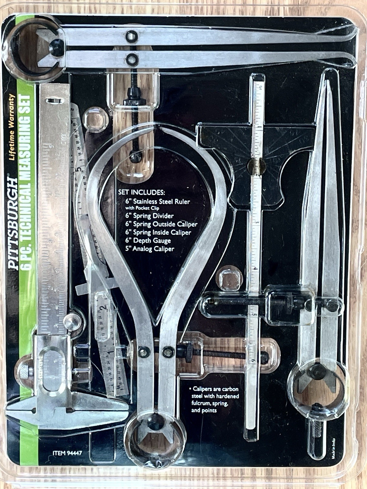 PITTSBURGH 6-PIECE TECHNICAL MEASURING SET #94447 NEW ~ HARBOR FREIGHT