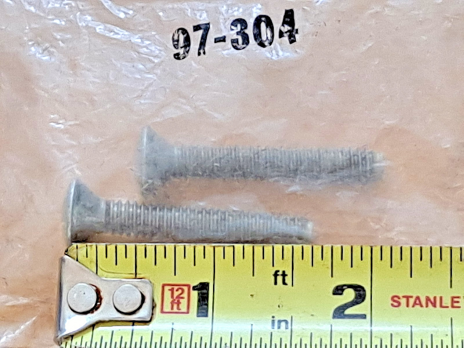 Lot Of 2 Chrome Finish Bathtub Overflow Face Plate Screw 2-Pk.  97 304 FREE SHIP
