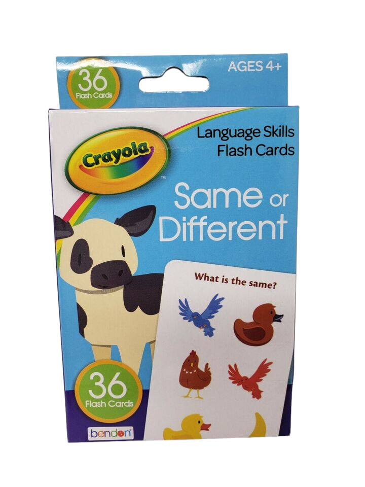 Bendon Crayola Flash Cards - 36 Cards - New - Same or Different