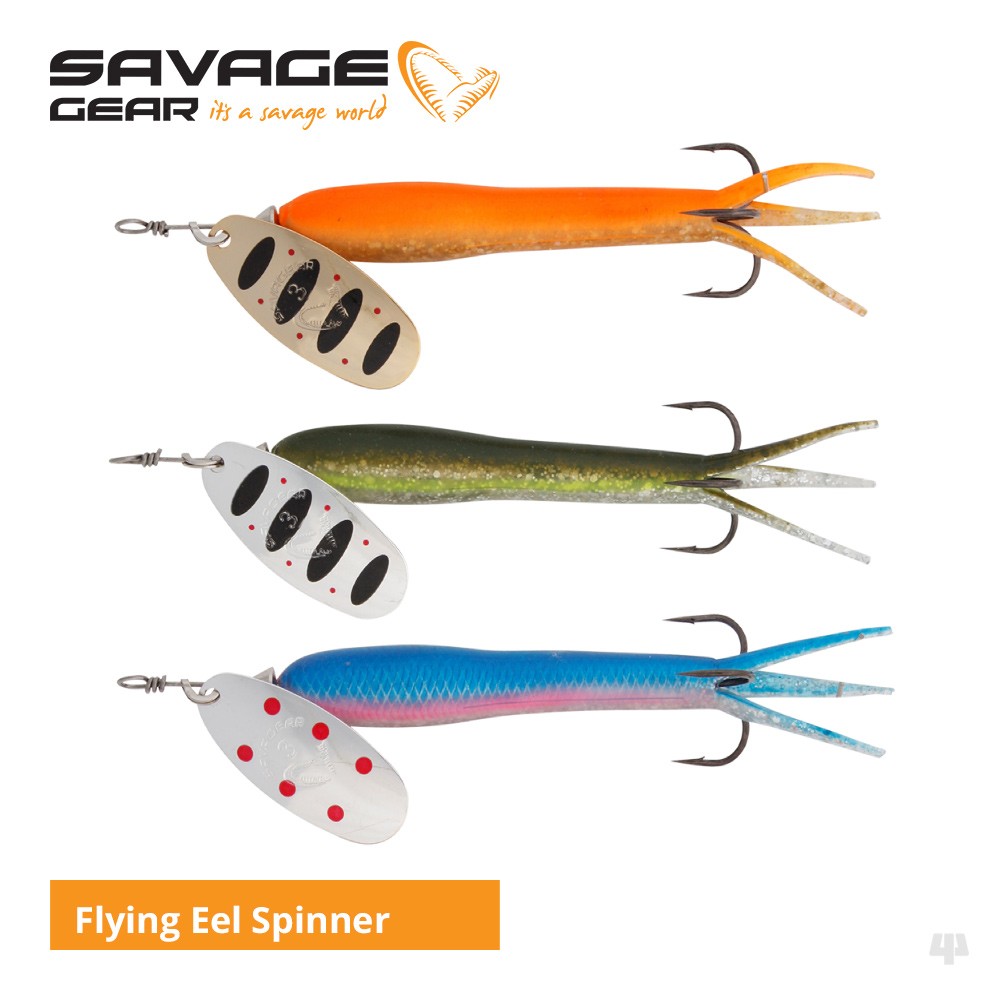 Savage Gear Flying C Eel Spinners - Salmon Sea Trout Pike Bass Chub Fishing Lure